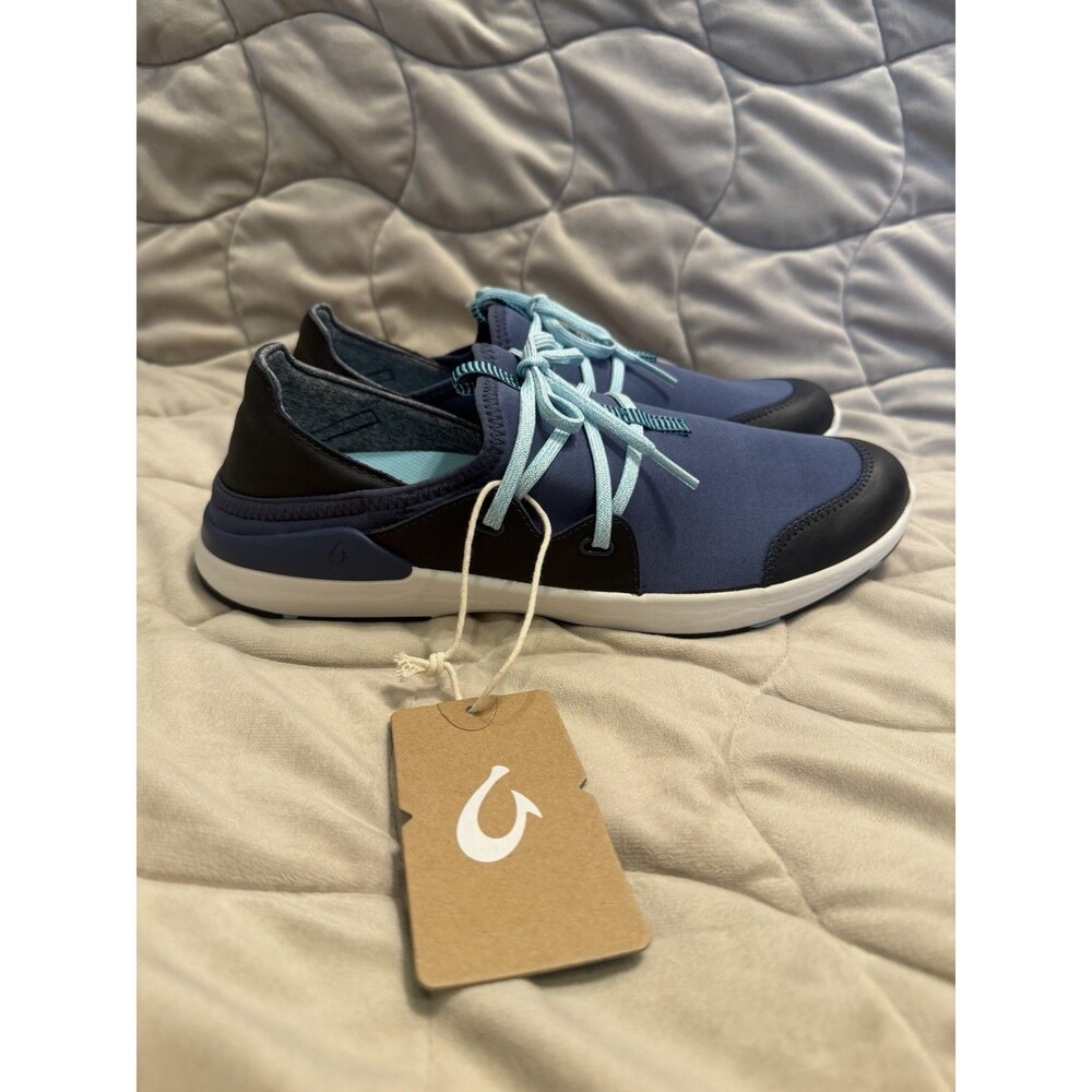 Olukai 20366-DEVI Miki Li Trench Blue Women's Slip On Shoes Size 9.5 W Us